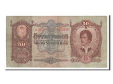 Banknote, Hungary, 50 Pengö, 1932, 1936-10-01, VF(30-35)