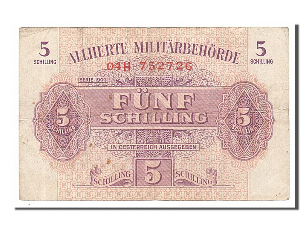 Austria, 5 Schilling, 1944, KM #105, EF(40-45), 04H752726