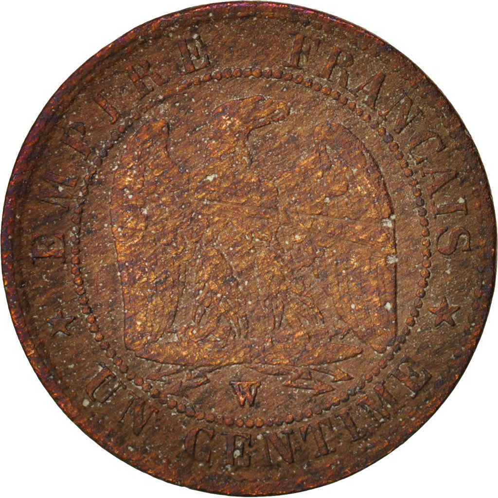 France, Napoleon III, Centime, 1856, Lille, F(12-15), Bronze, KM 775.7,Gadoury86