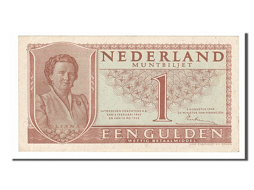 Netherlands, 1 Gulden, 1949, KM #72, 1949-08-08, UNC(60-62), 6CZ081775