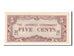 Burma, 5 Cents, 1942, KM #10b, UNC(60-62), M/AL