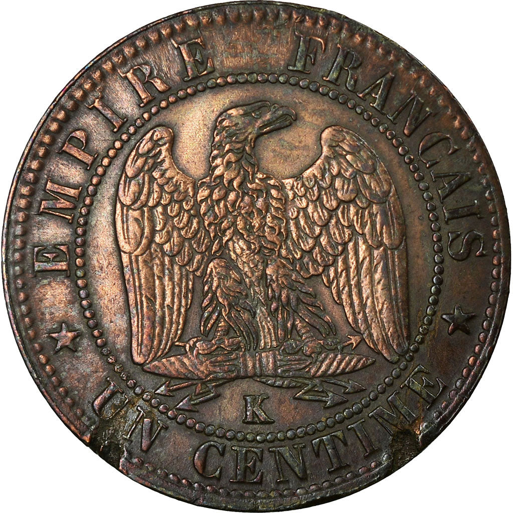 Munten, Frankrijk, Napoleon III, Napoléon III, Centime, 1857, Bordeaux, ZF