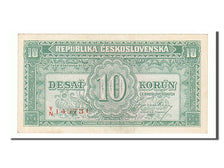 Czechoslovakia, 10 Korun, 1945, KM #60a, AU(50-53), Y/N