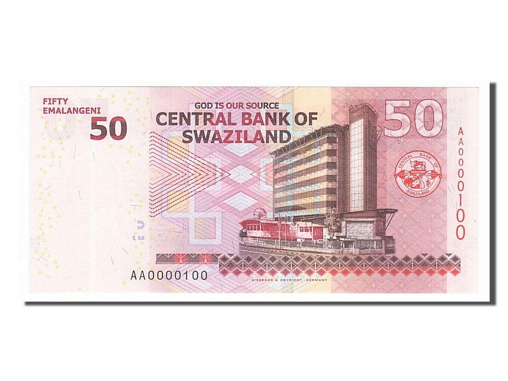 Swaziland, 50 Emalangeni, 2010, KM #38a, 2010-09-06, UNC(65-70), AA0000100