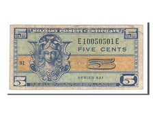 Billet, États-Unis, 5 Cents, 1954, TB