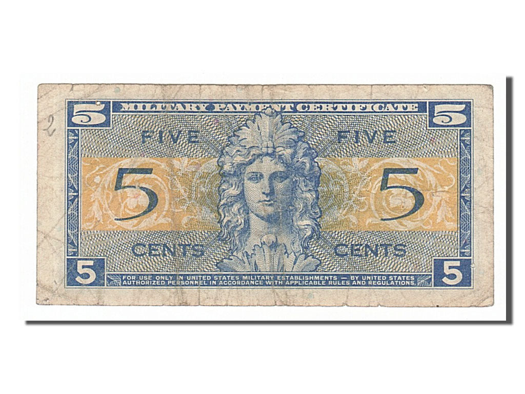 Banknote, United States, 5 Cents, 1954, VF(20-25)