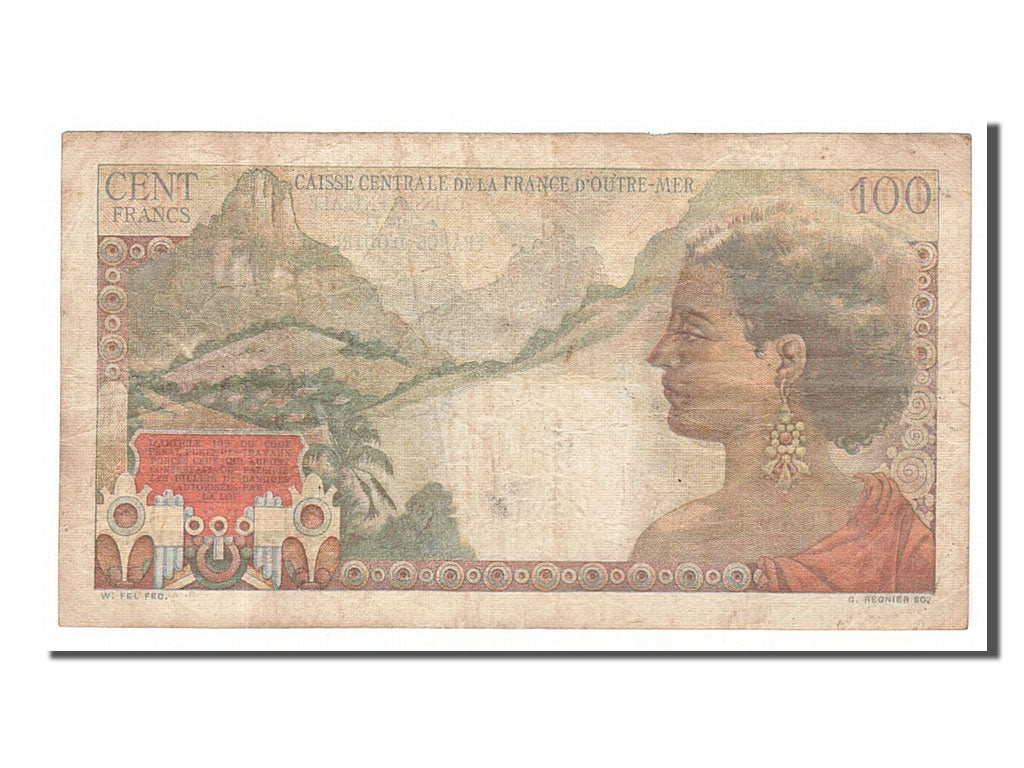 French Equatorial Africa, 100 Francs, 1947, KM #24, VF(30-35), T.34