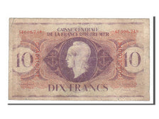 Guadeloupe, 10 Francs, 1944, KM #27a, 1944-02-02, VG(8-10), GF 008748,...