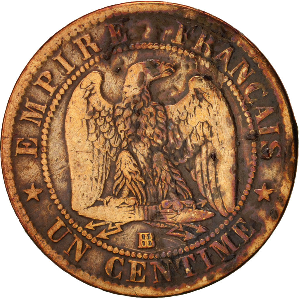 France, Napoleon III, Centime, 1862, Strasbourg, VF(30-35), Bronze, KM 795.2