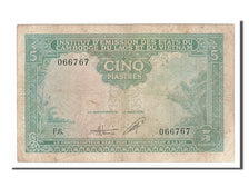 Banknot, Indochiny francuskie, 5 Piastres = 5 Kip, 1953, VF(30-35)