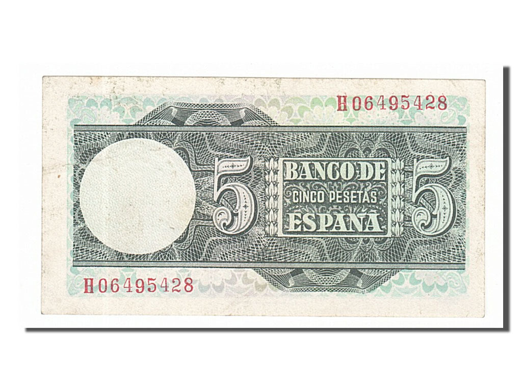 Spain, 5 Pesetas, 1948, KM #136a, 1948-03-05, EF(40-45), H06495428