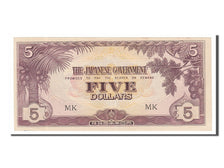 Malaya, 5 Dollars, 1942, KM #M6c, AU(55-58), MK