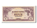 Malaya, 5 Dollars, 1942, KM #M6c, AU(55-58), MK