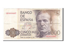 Billet, Espagne, 5000 Pesetas, 1979, 1979-10-23, TTB