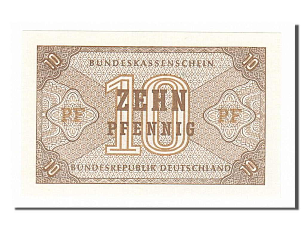 Banknote, GERMANY - FEDERAL REPUBLIC, 10 Pfennig, 1967, UNC(65-70)