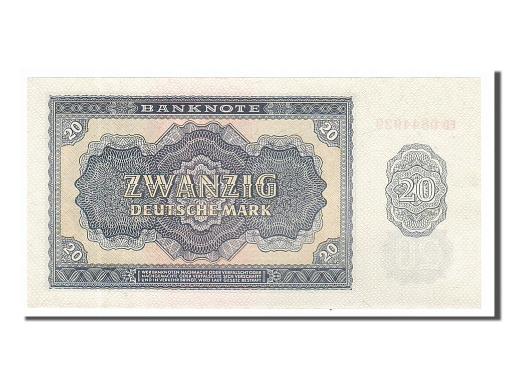 Banknote, Germany - Democratic Republic, 20 Deutsche Mark, 1955, UNC(65-70)