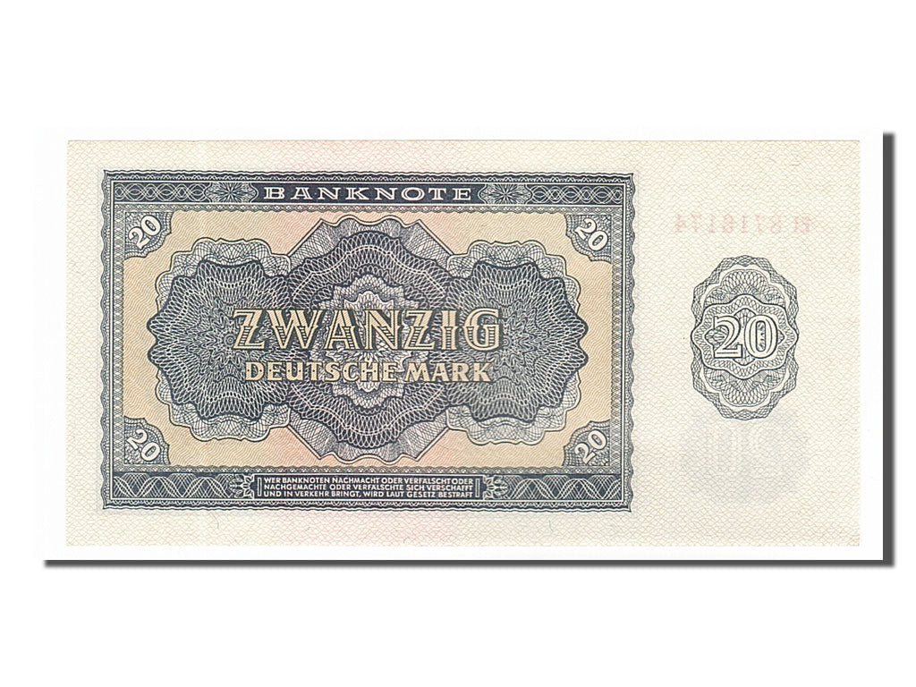 Banknote, Germany - Democratic Republic, 20 Deutsche Mark, 1955, UNC(65-70)