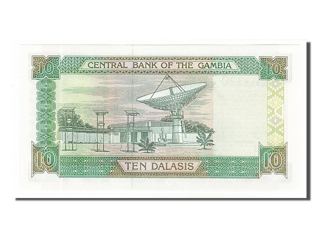 Billet, Gambia, 10 Dalasis, 2001, NEUF