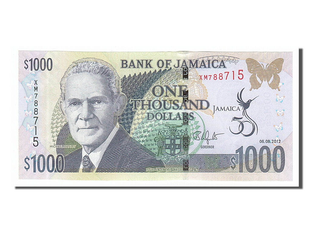 Banknot, Jamaica, 1000 Dollars, 2012, 2012-08-06, UNC(65-70)