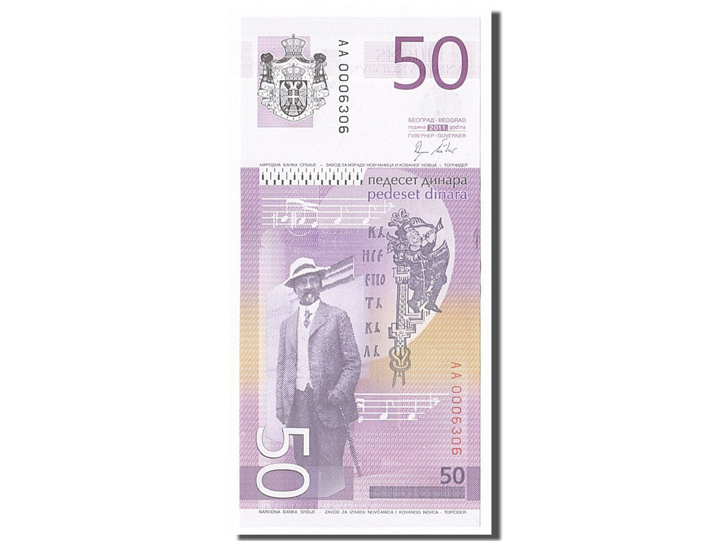 Geldschein, Serbien, 50 Dinara, 2011, UNZ
