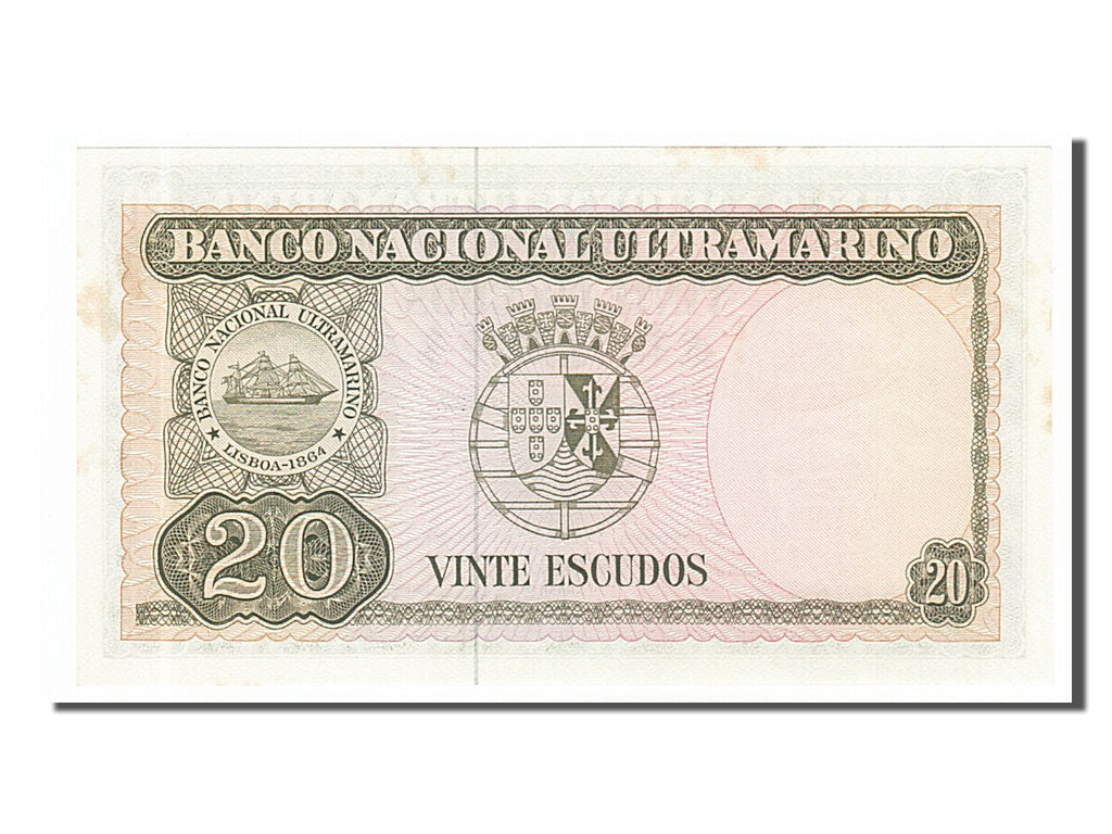 Banknote, Timor, 20 Escudos, 1967, 1967-10-24, UNC(65-70)