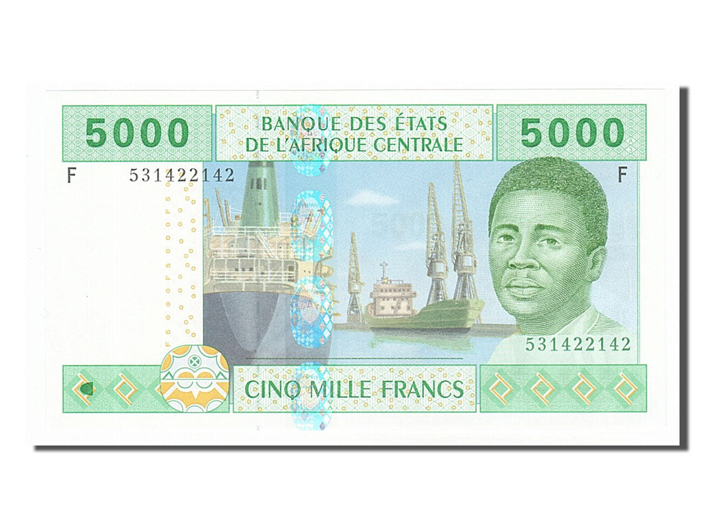 Banknote, Central African States, 5000 Francs, 2002, UNC(65-70)