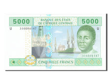 Biljet, Staten van Centraal Afrika, 5000 Francs, 2002, NIEUW
