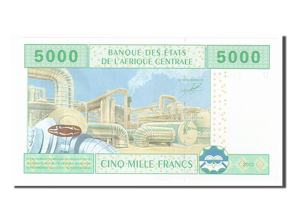 Central African States, 5000 Francs, 2002, KM #209U, UNC(65-70), U 316604134