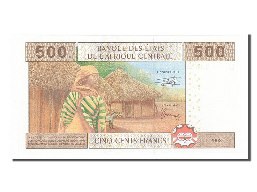 Central African States, 500 Francs, 2002, KM #206U, UNC(65-70), U 235544947