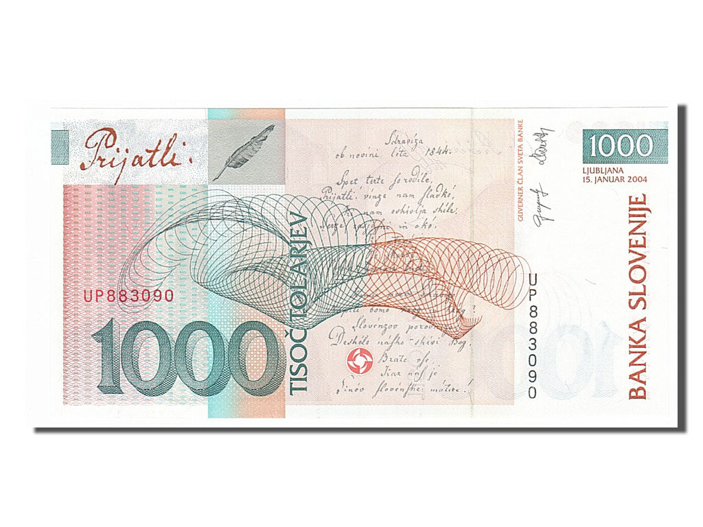 Banknote, Slovenia, 1000 Tolarjev, 2004, 2004-01-15, UNC(65-70)