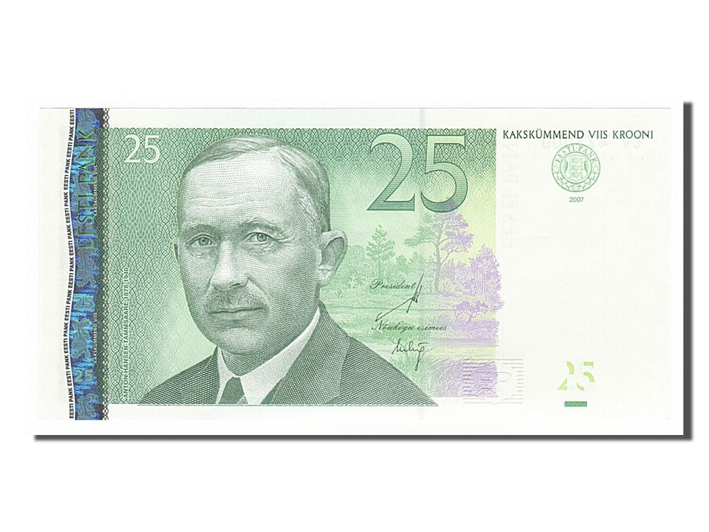 Estonia, 25 Krooni, 2007, KM #87b, UNC(65-70), CV478000