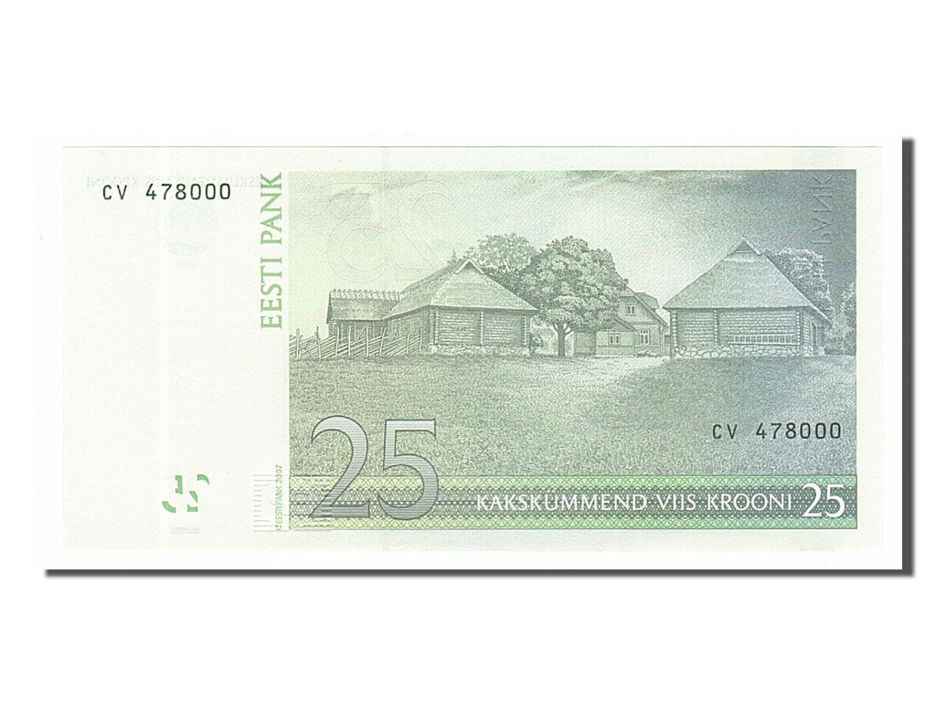 Estonia, 25 Krooni, 2007, KM #87b, UNC(65-70), CV478000