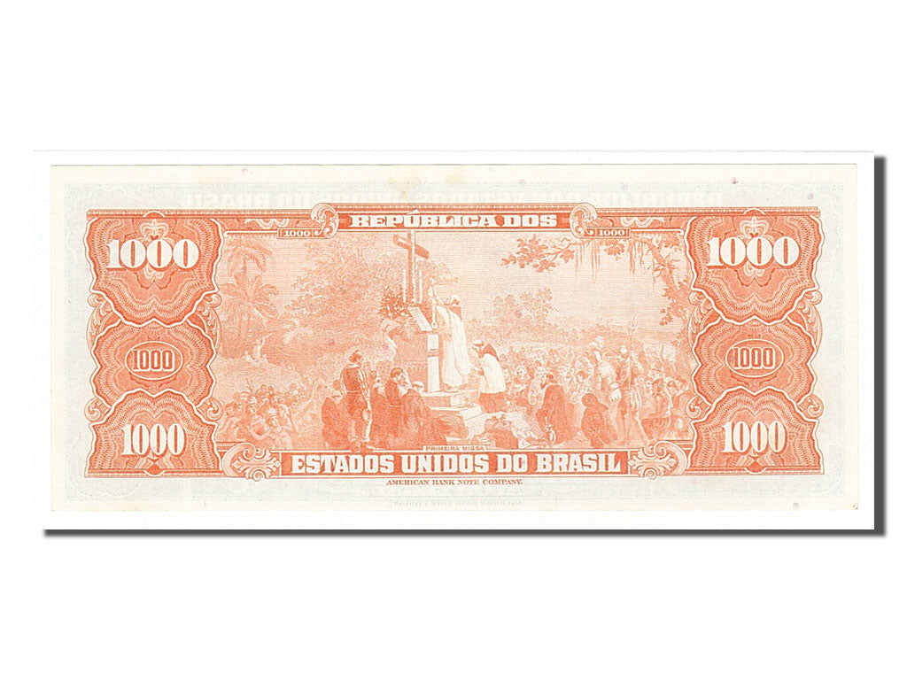 Brésil, 1 Cruzeiro Novo / 1000 Cruzeiros type Cabral