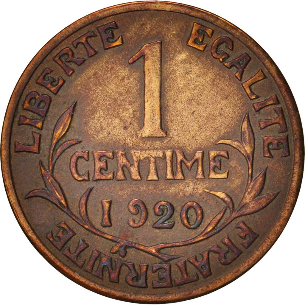Francia, Dupuis, Centime, 1920, Paris, BB, Bronzo, KM:840, Gadoury:90
