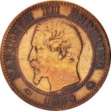 France, Napoleon III, 2 Centimes, 1854, Rouen, VF(20-25), Bronze, KM 776.2