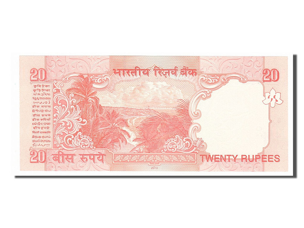 India, 20 Rupees, 2010, KM #96g, UNC(65-70), 12C429157