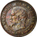 Moneda, Francia, Napoleon III, Napoléon III, 2 Centimes, 1854, Strasbourg, BC+