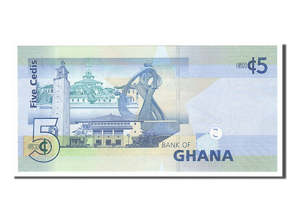 Ghana, 5 Cedis, 2007, 2007-07-01, UNC(65-70), LE7947703