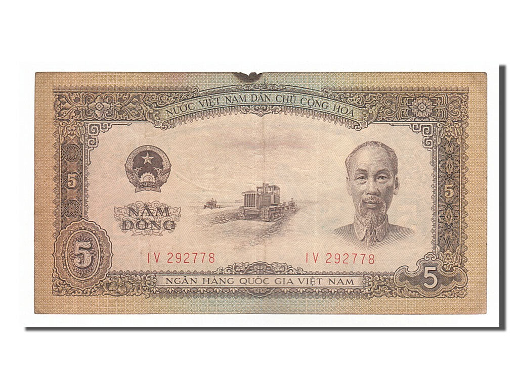 Viet Nam, 5 D<ox>ng, 1958, KM #73a, VF(20-25), IV292778