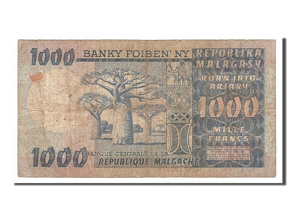 Madagascar, 1000 Francs, 1974, F(12-15), A/26