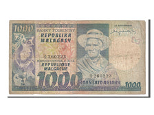 Madagascar, 1000 Francs = 200 Ariary, 1974, KM #65a, F(12-15), A/5