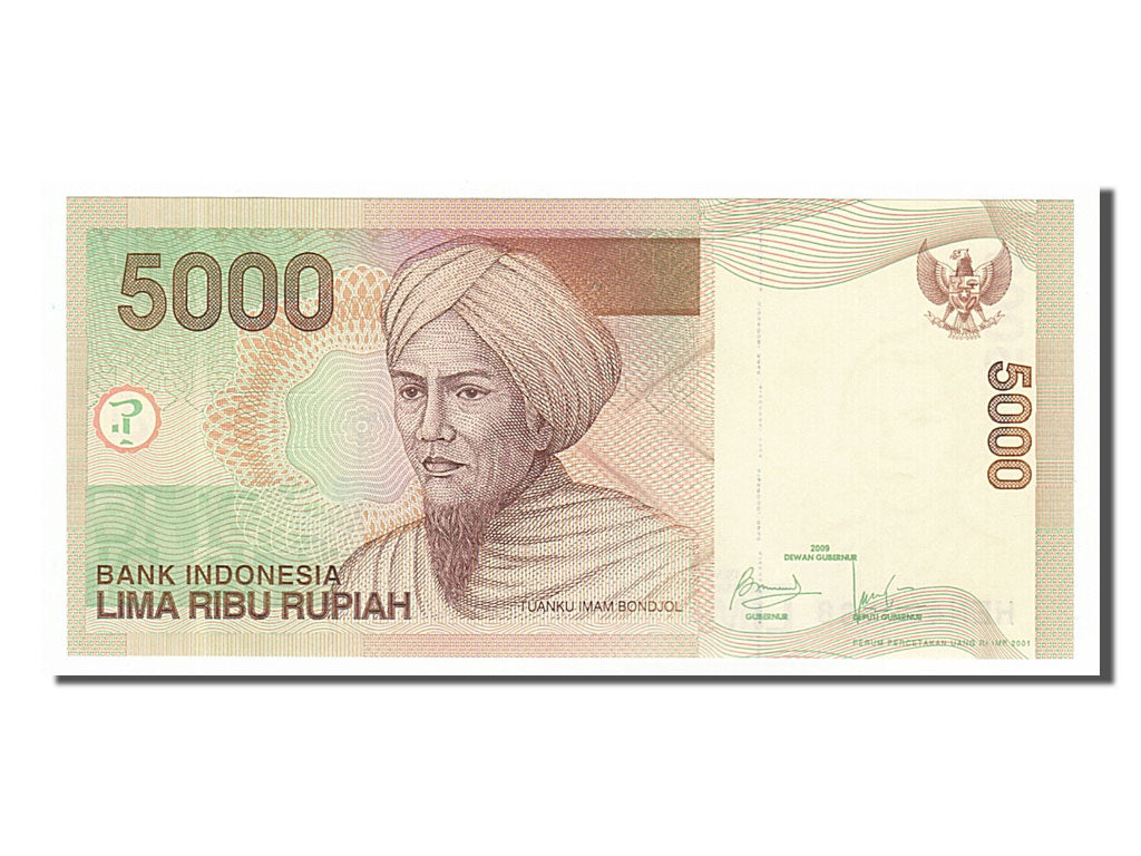 Banknote, Indonesia, 5000 Rupiah, 2009, UNC(65-70)