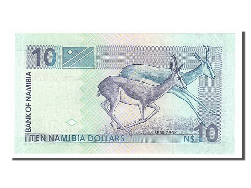Billet, Namibia, 10 Namibia dollars, 2001, NEUF
