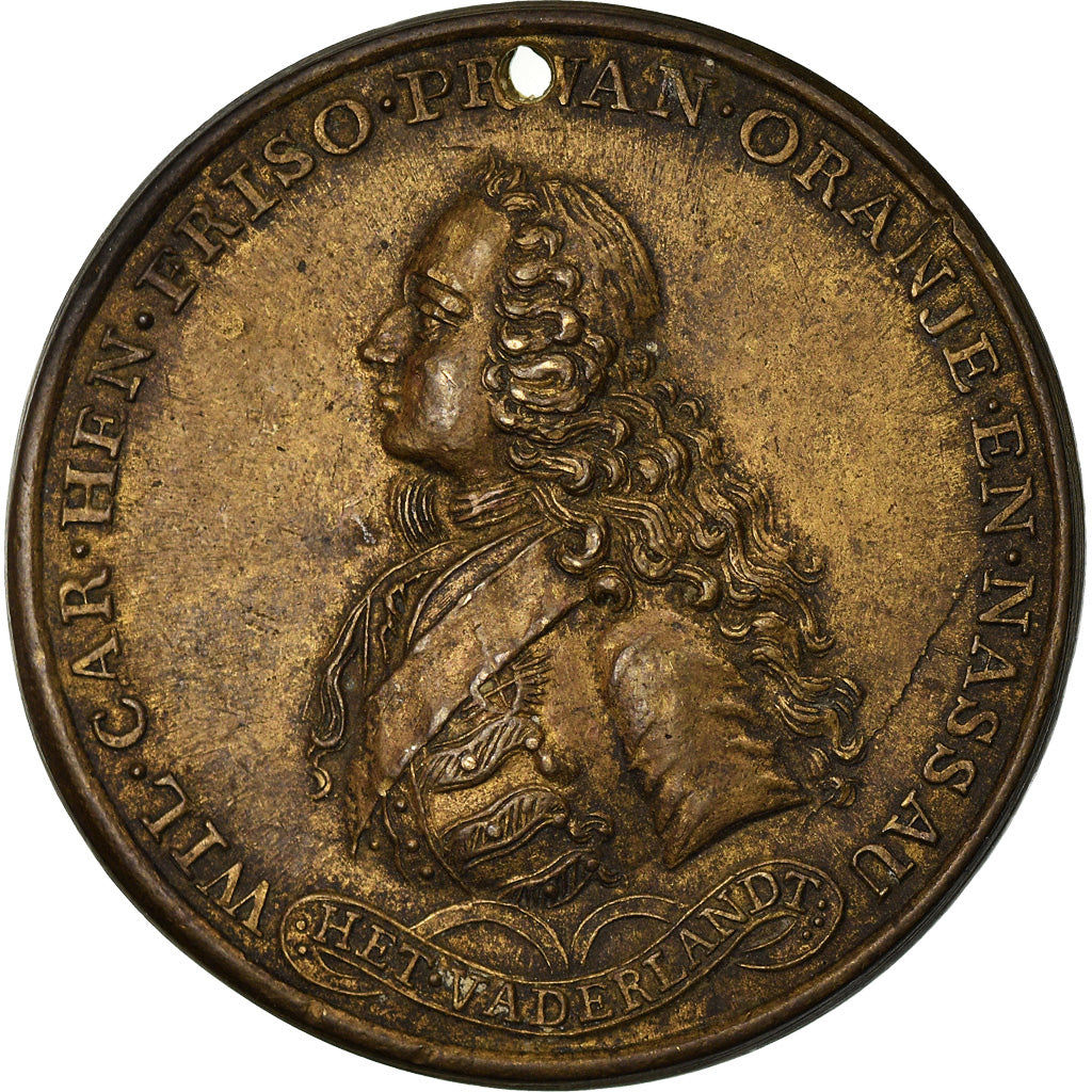 Netherlands, Medal, Wilhelm IV van Oranje-Nassau, History, 1747, EF(40-45)