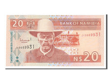 Biljet, Namibië, 20 Namibia Dollars, 2002, NIEUW
