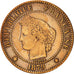 France, Cérès, 2 Centimes, 1879, Paris, VF(30-35), Bronze, KM:827.1