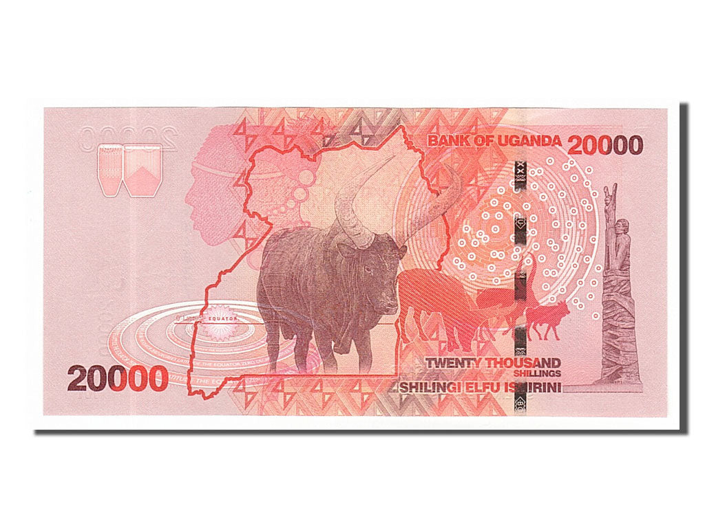 Geldschein, Uganda, 20,000 Shillings, 2010, UNZ