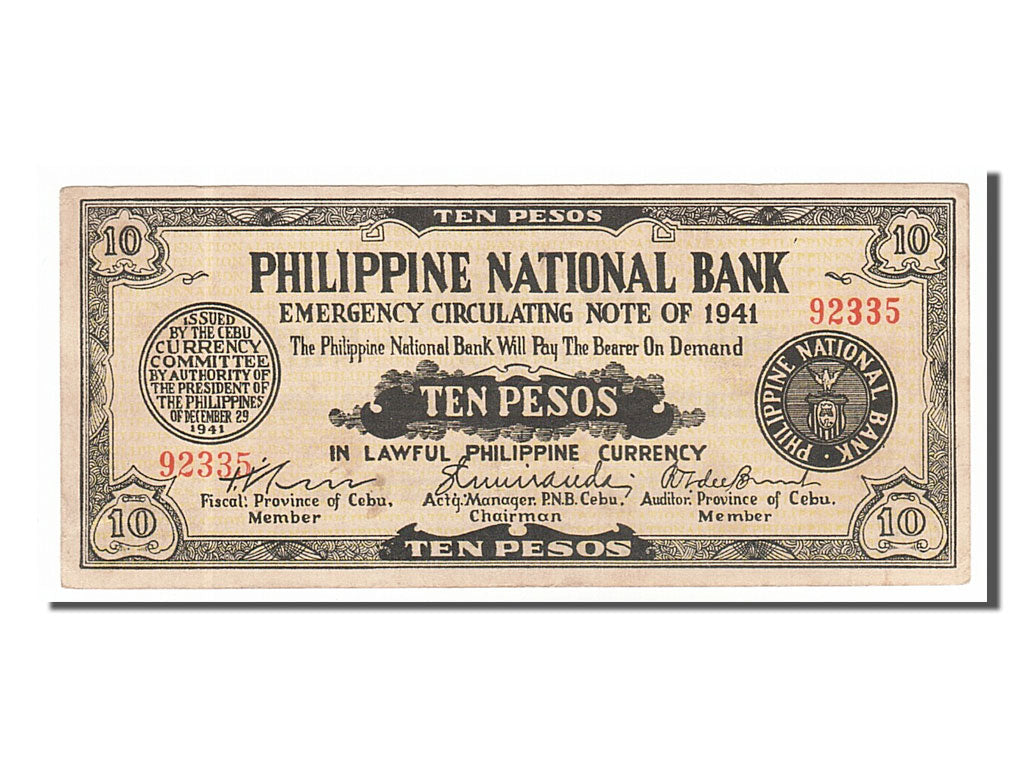 Philippines, 10 Pesos, 1941, KM #S627b, UNC(60-62), 92335