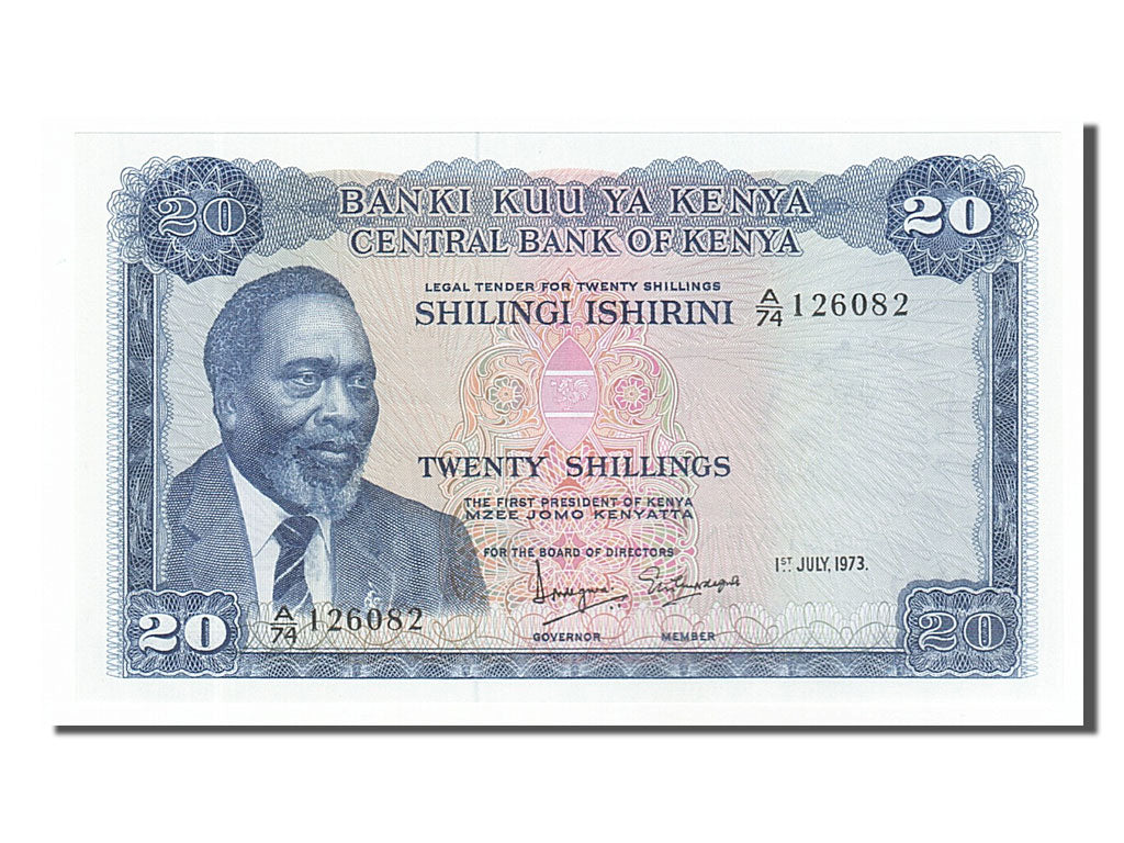 Banknote, Kenya, 20 Shillings, 1973, 1973-07-01, KM:8d, UNC(65-70)