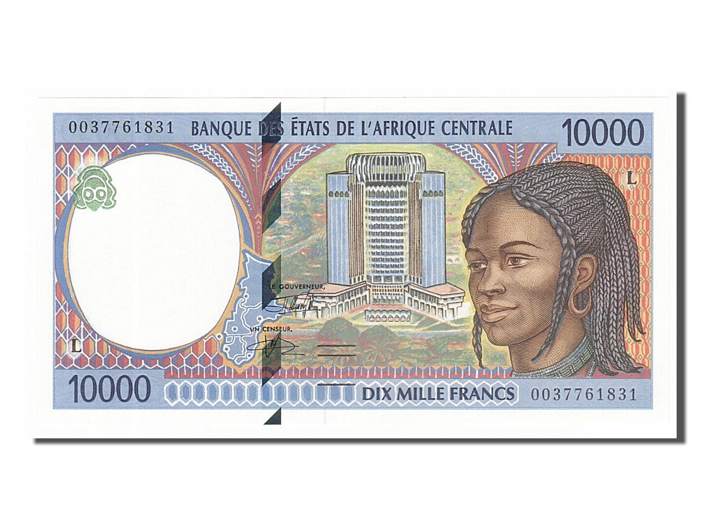 Banknote, Central African States, 10,000 Francs, 2000, UNC(65-70)